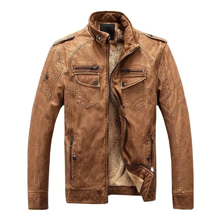 STERK Fur Lined Leather Jacket