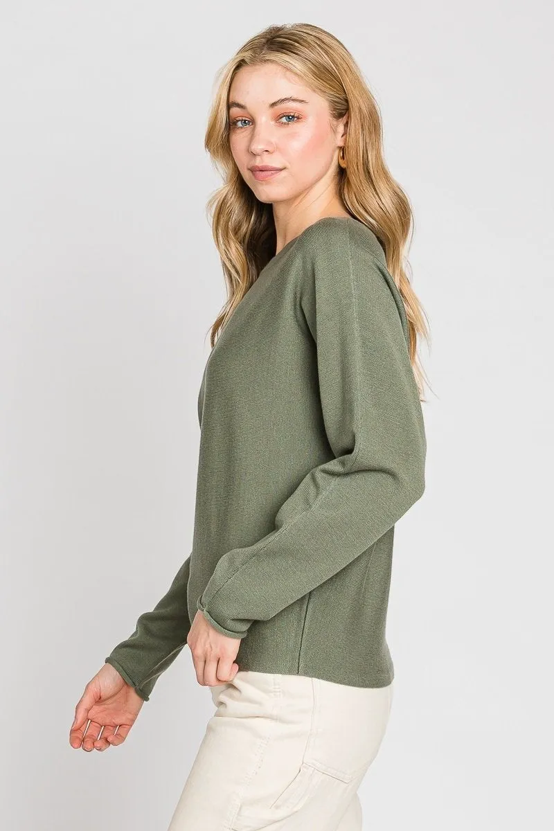 Viscose Classic Lightweight Crewneck Sweater