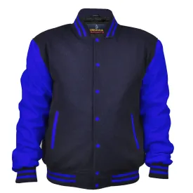 Woman Jacket Wool Leather Navy Blue/Blue