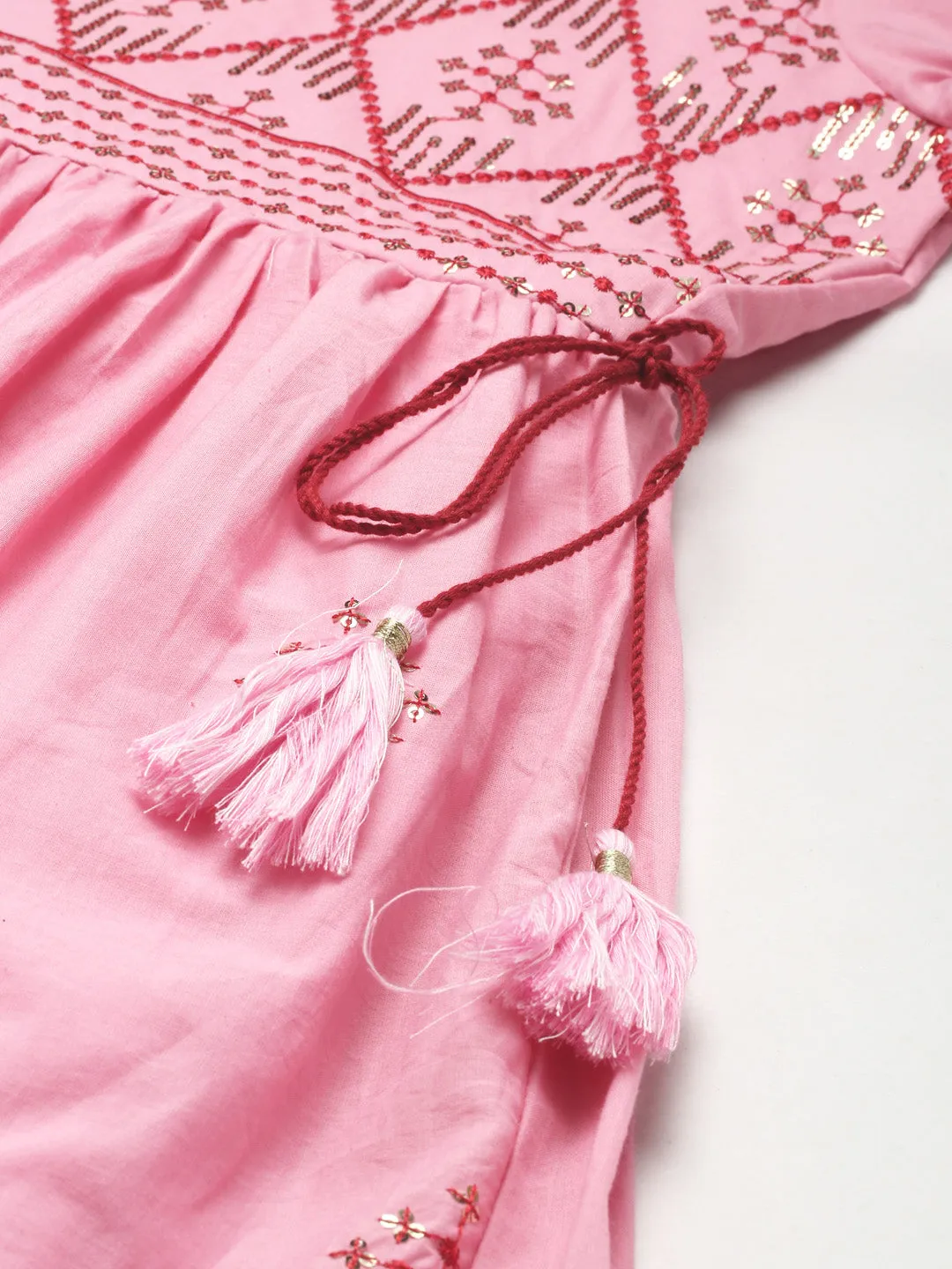 Women Pink Cotton Dress