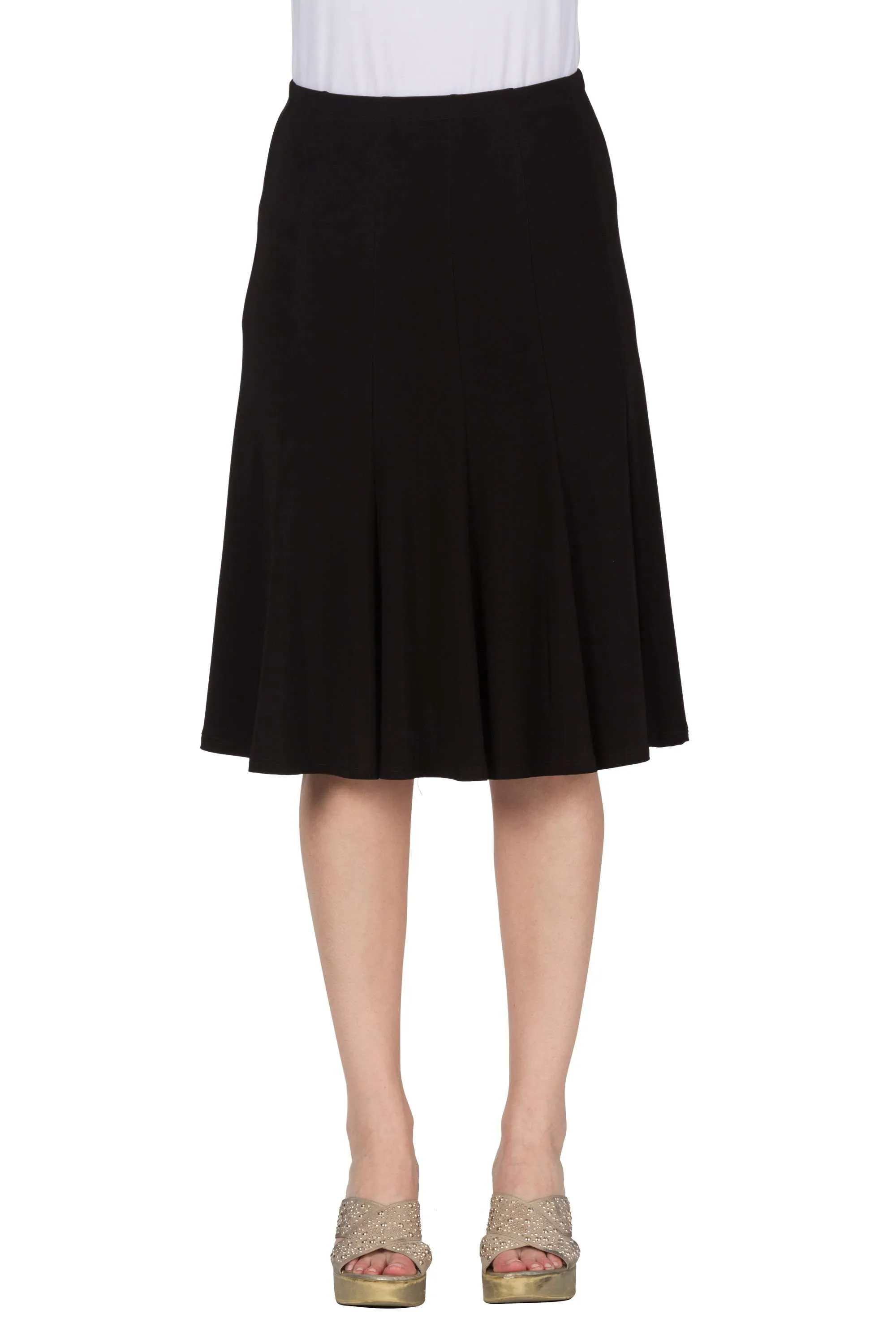 Women's Skirt Black Elegant CLassic Design Our Best Seller Flattering Design Made In Quality Stretch Fabric Sizes S- XLARGE Qualit yMade In Canada