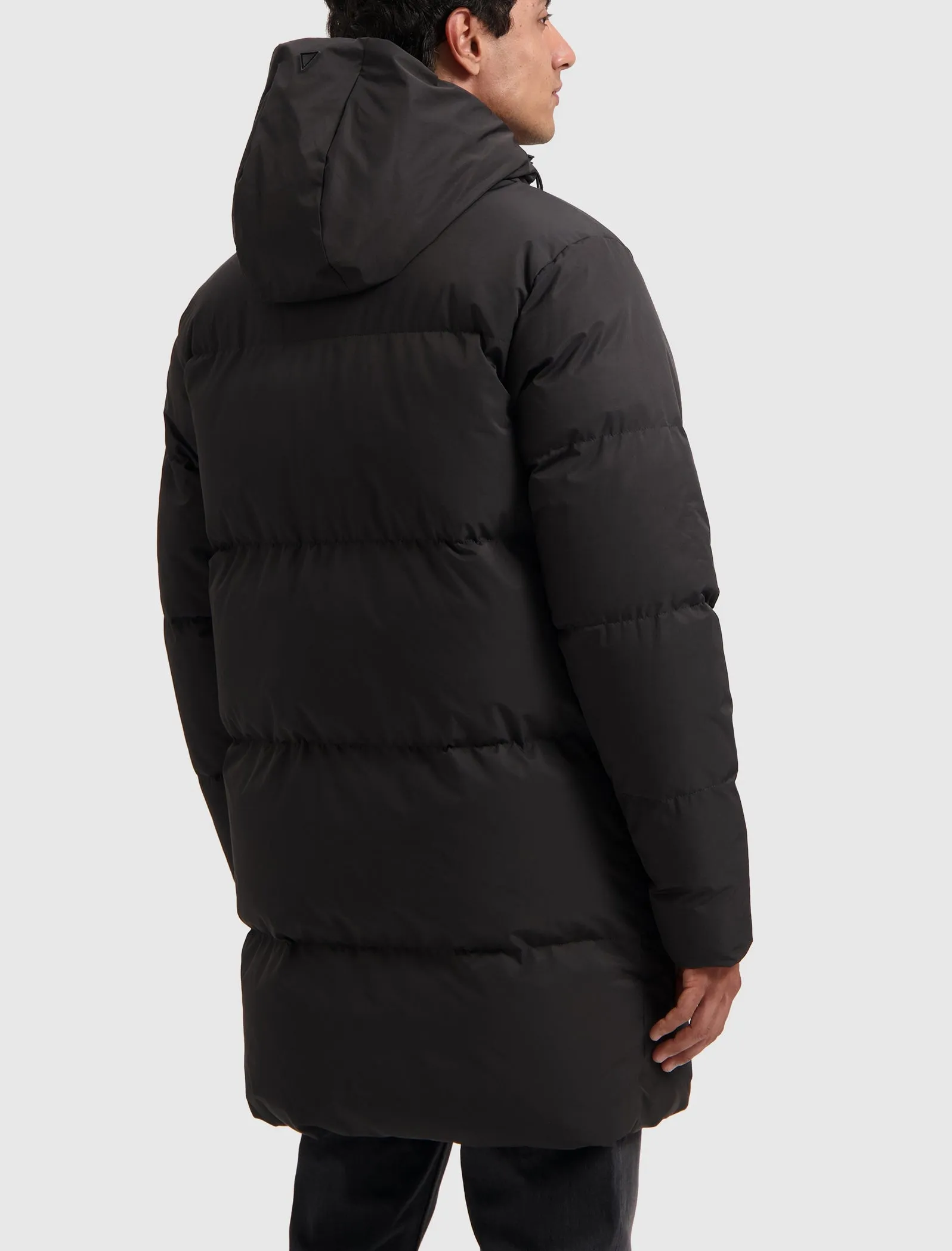 Woven Twill Parka | Black