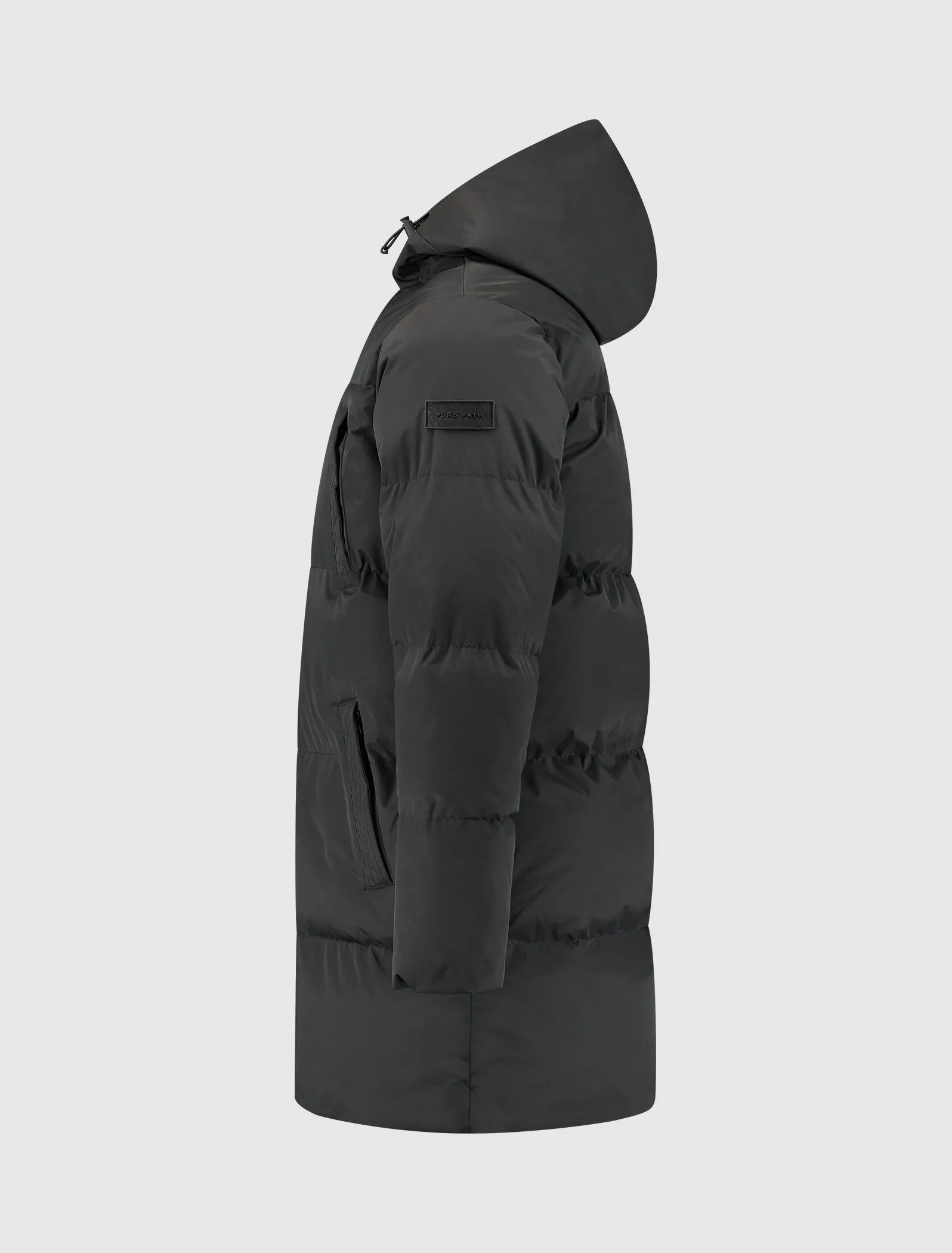 Woven Twill Parka | Black