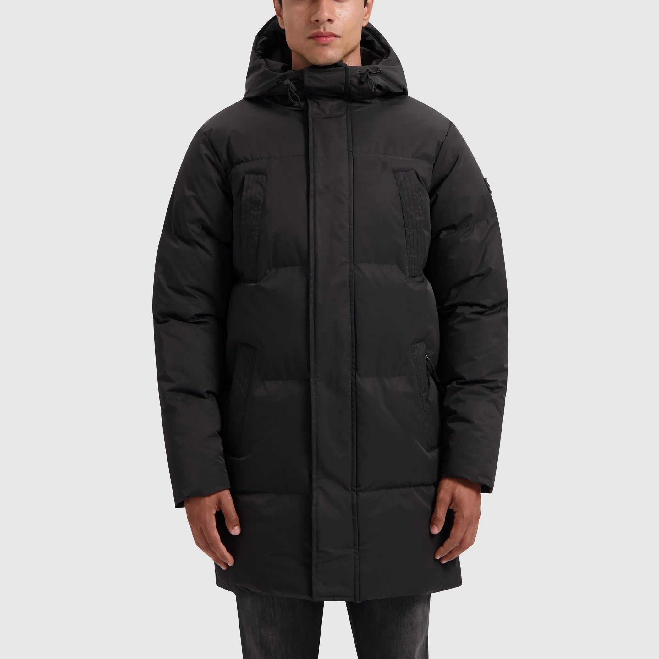 Woven Twill Parka | Black