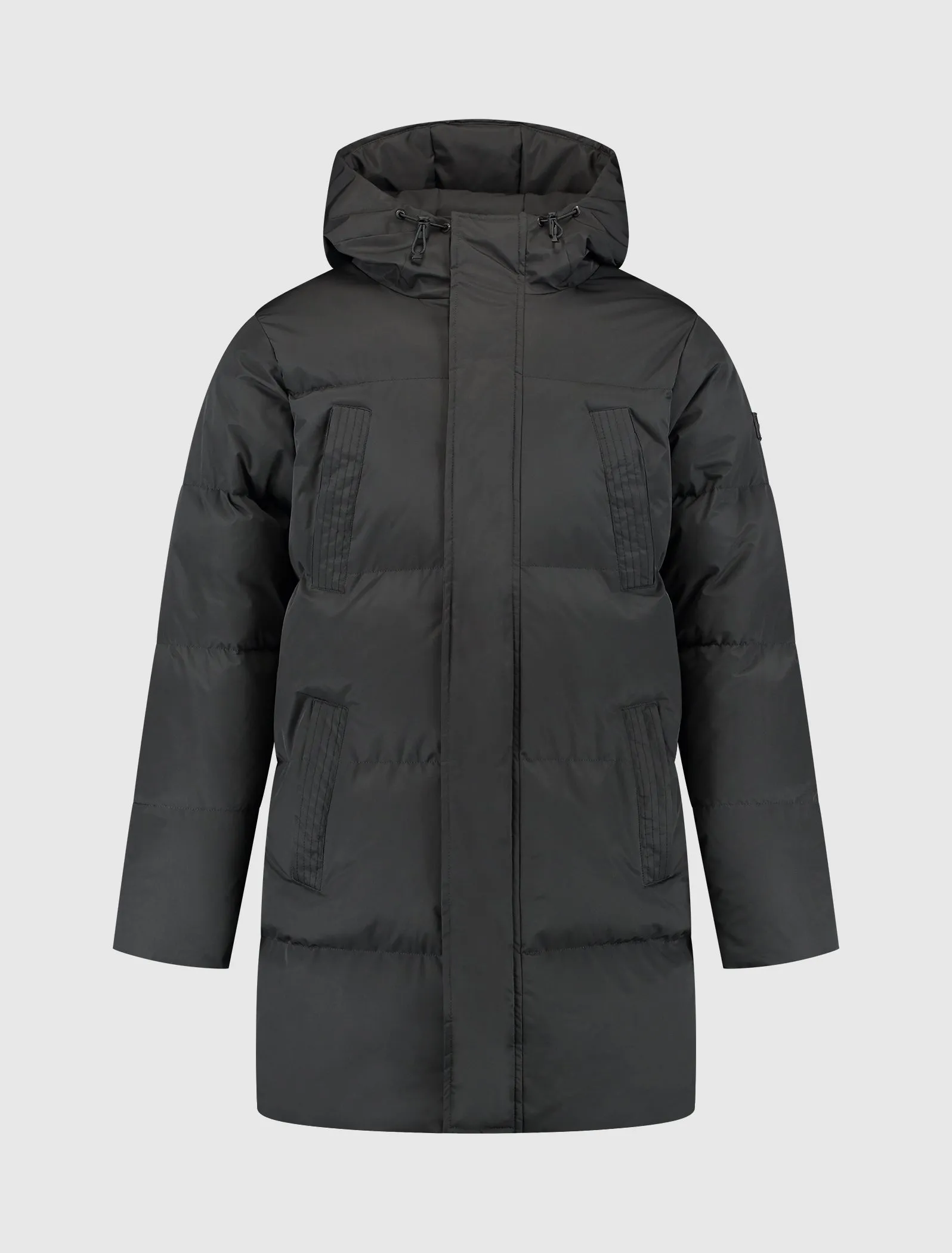 Woven Twill Parka | Black