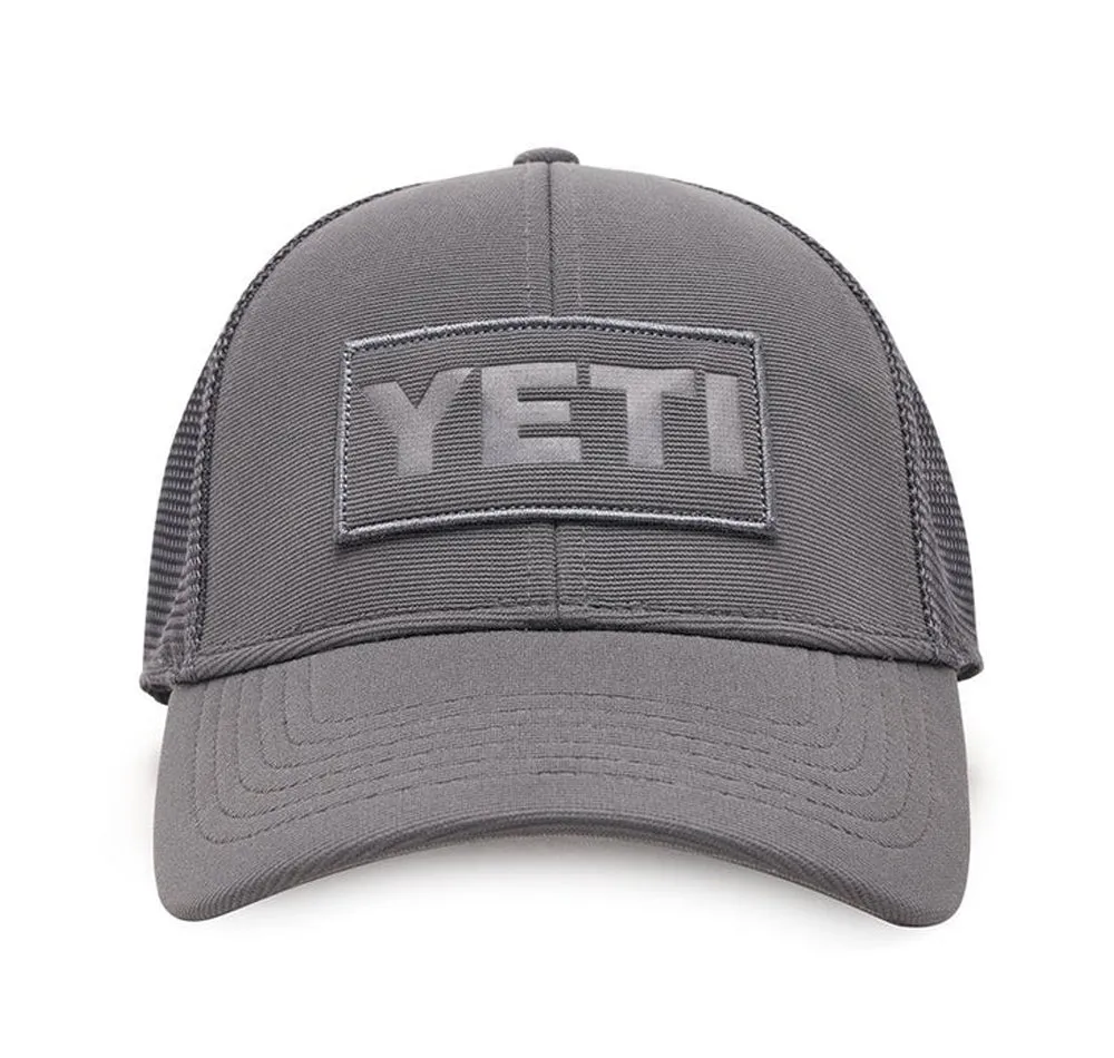 Yeti Grey On Grey Patch Trucker Hat