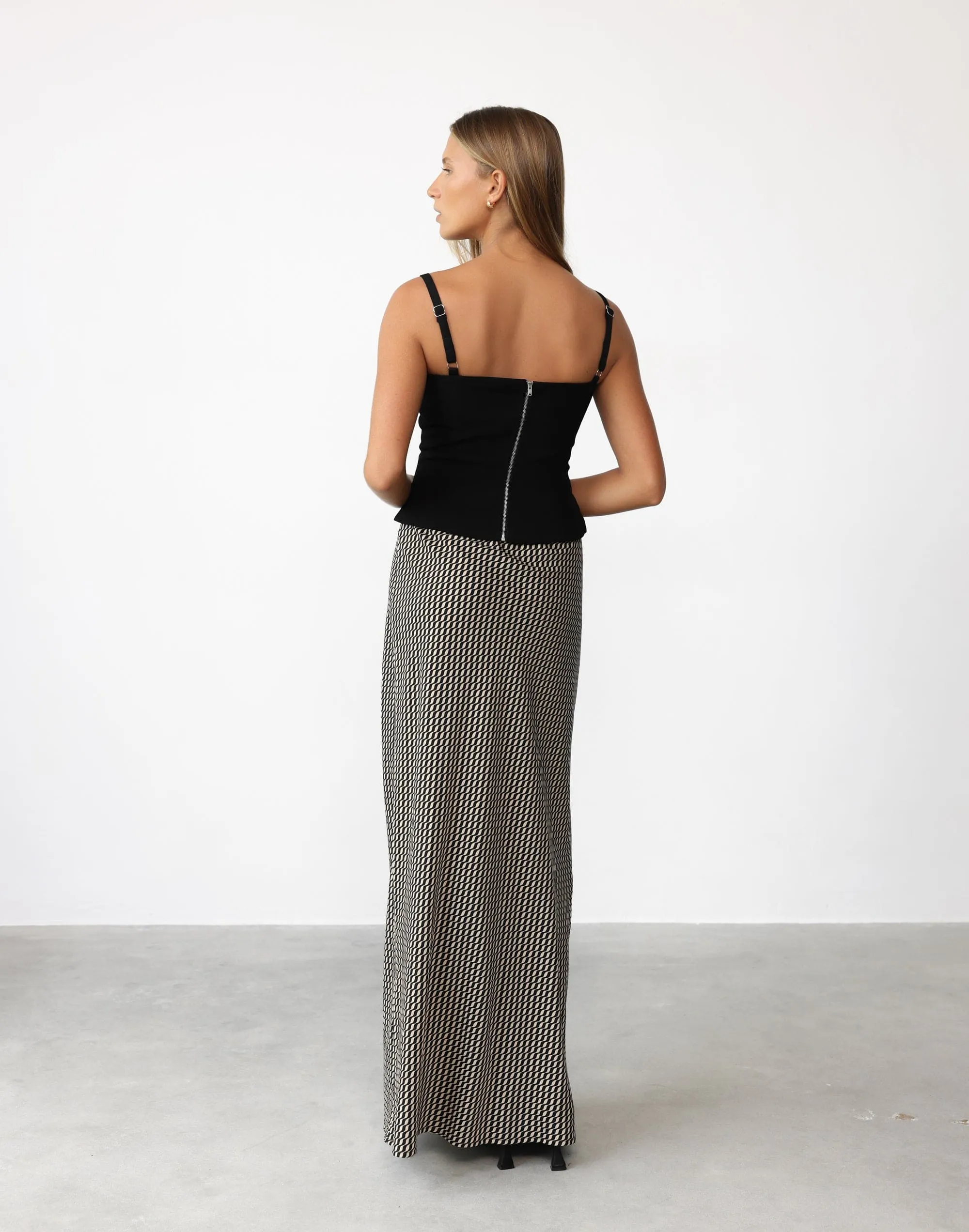 Zaya Maxi Skirt (Sand Ripple)